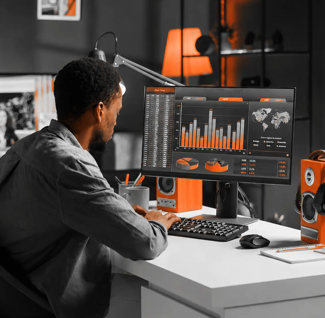 Engineer monitoring the direct indexing platform