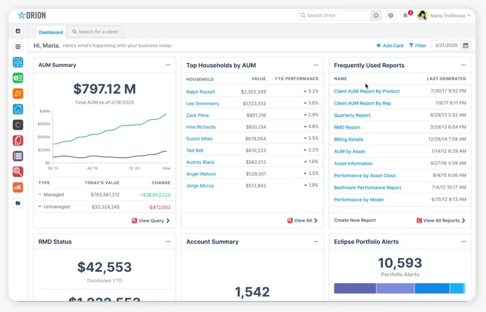 Orion Advisor Solutions - portfolio rebalancing software